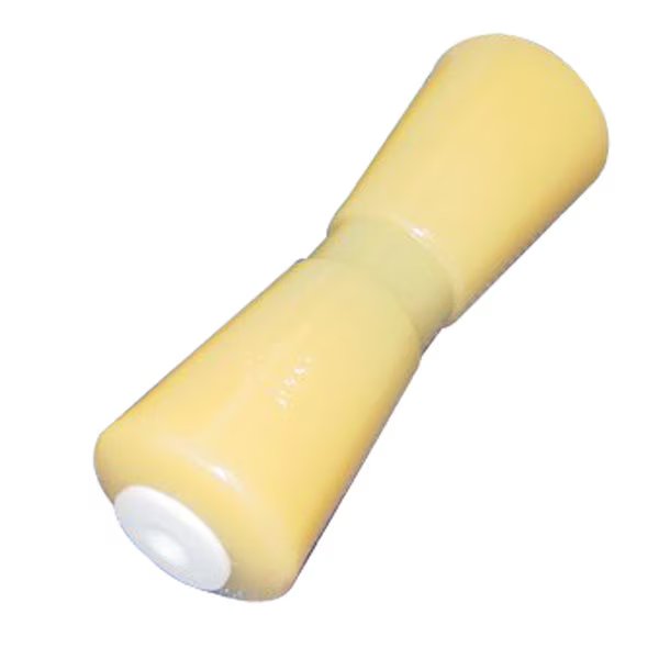 C.H. Yates 1000Y Yellow Plastic Heavy Duty 'V' Keel Roller - 10 in. x 0.625 in., C.H. Yates, Mfr#: 1000Y